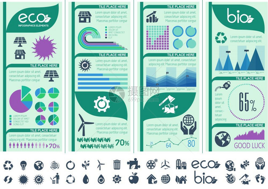说明生态信息模板矢量图解eps10图片