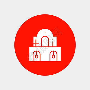 建筑圣诞节教堂插画图标图片