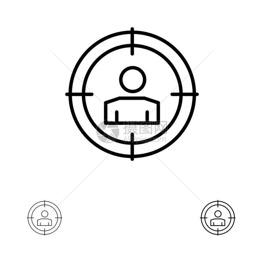 焦点目标受众粗黑线图集图片