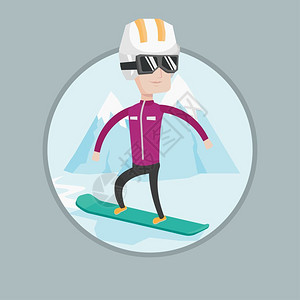 山上滑雪的人图片