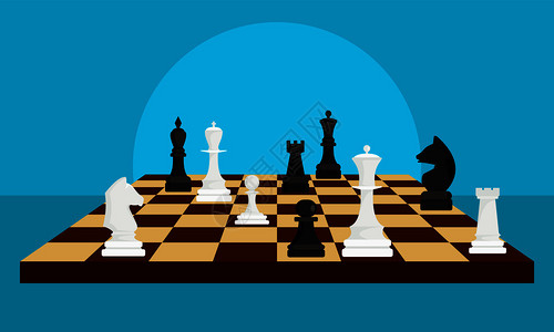 国际象棋矢量国际象棋插画