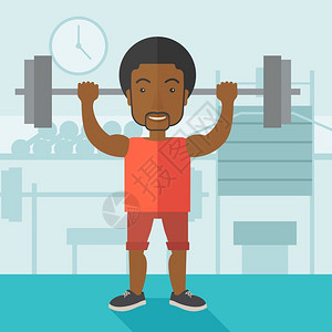 健身运动建筑插画图片