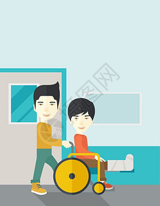 一名坐轮椅的伤者图片