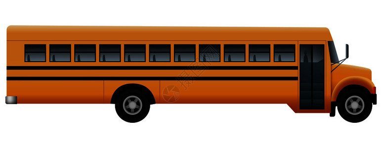 实地说明学校公共汽车矢量网络设计图图片