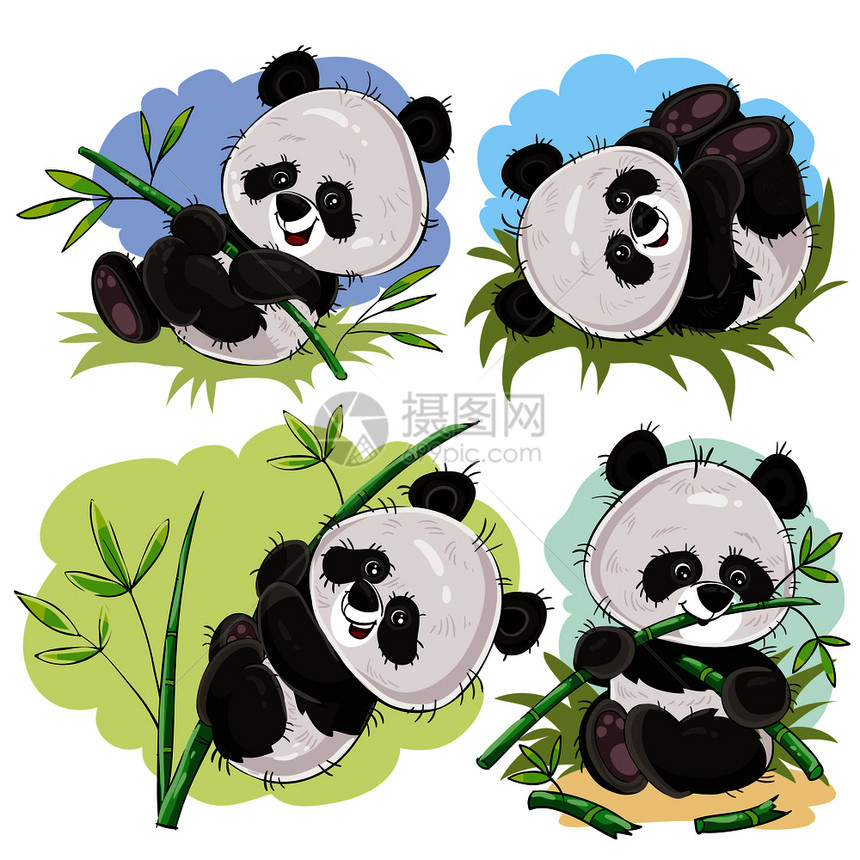 卡通可爱熊猫图片