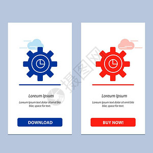 图表营销工具设置蓝色和红下载购买网络部件卡模板圆形的高清图片素材