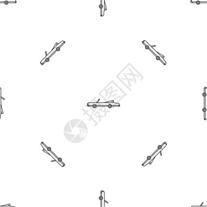 美国汽车无缝矢量重复几何图背景图片
