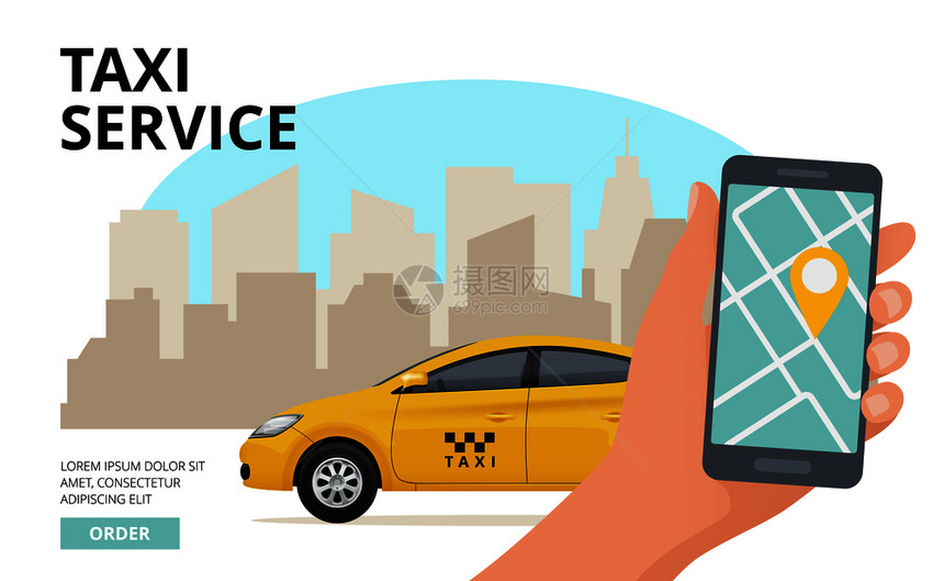 移动应用程序在线服务出租车订单图片