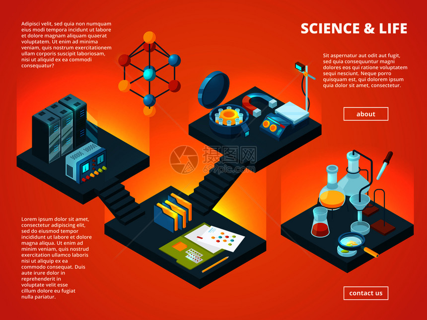 生物制药或化学实验室3d内向矢量概念图医学实验科和医研究的示例等量科学实验室内向量3概念图图片
