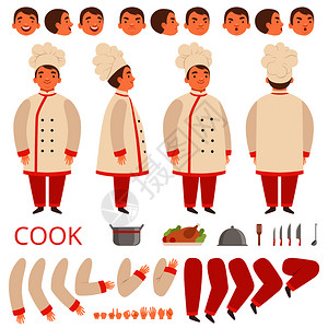 烹饪动画厨师人物图片