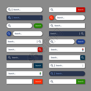 ui使用按钮的互联网搜索栏站浏览器接口框用于网站菜单孤立的矢量htp文本浏览模板搜索使用按钮的互联网搜索栏用于站菜单孤立的矢量模背景图片