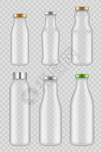 空玻璃瓶透明玻璃瓶设计图片