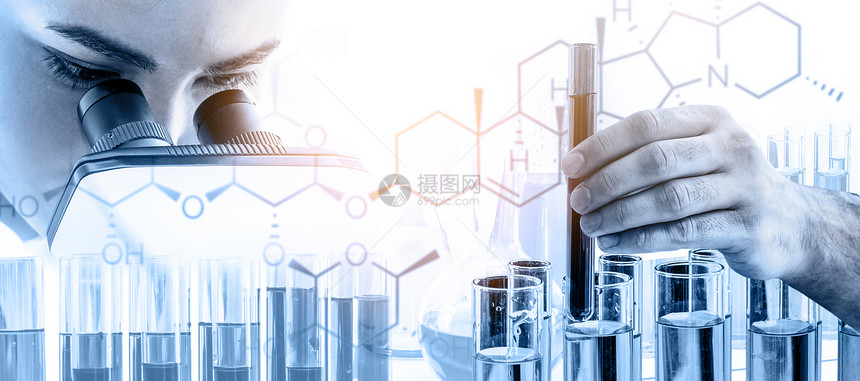 用于医学研究的实验室双重接触图像图片