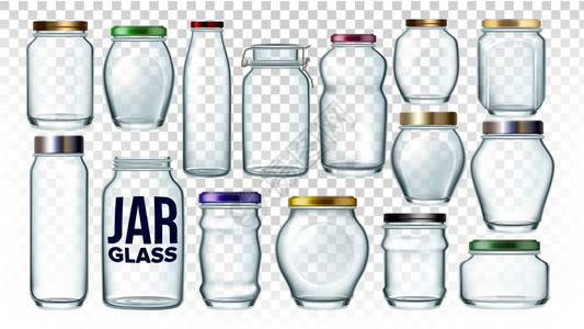 牛奶回收玻璃罐插画