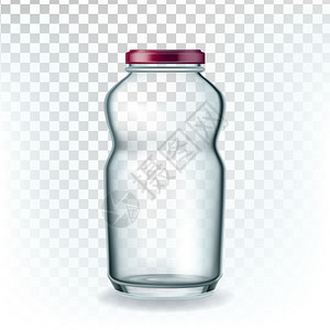 空玻璃瓶玻璃罐插画