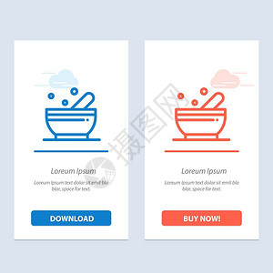 碗汤科学蓝红下载和购买网络部件卡模板图片