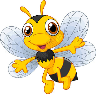 卡通可爱的蜜蜂背景图片