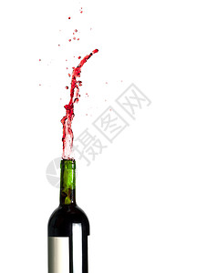 瓶装满泼红酒的子图片