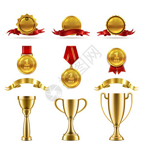 比赛或奖杯或奖牌和杯取得最佳成功奖章和杯获得最佳成功奖章和杯获得最佳成功奖牌和杯背景图片