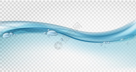 透明素材海欧蓝色海水矢量透明背景设计图片
