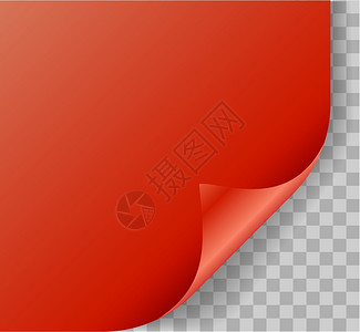 标贴包角弯曲角装饰红3d纸的卷曲用于标签或新页空白矢量图像卷曲角纸用于标签或书页矢量图像设计图片