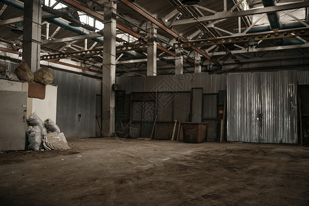 旧破的工厂大楼高清图片