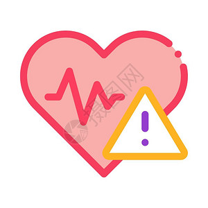 心脏手术心血管疾病图标插画