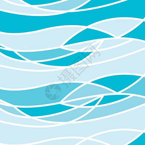 白色波浪线条蓝色海浪图片
