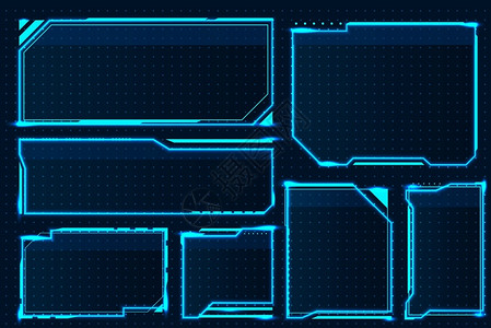 hudbox抽象游戏屏幕元素未来技术界面scif军事装置概念矢量全息图显示游戏gui抽象游戏屏幕元素矢量游戏gui矢量图显示游戏背景图片
