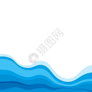 抽象海浪波纹矢量背景图图片