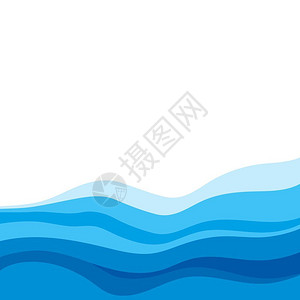 抽象海浪波纹矢量背景图背景图片
