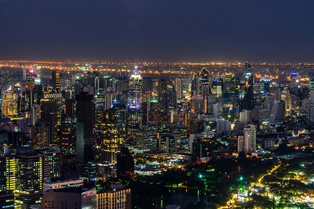 曼谷夜景交通高清图片素材