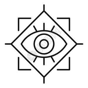 砖石图标精神眼图标用于孤立白色背景的网络设计精神眼图标外观样式插画