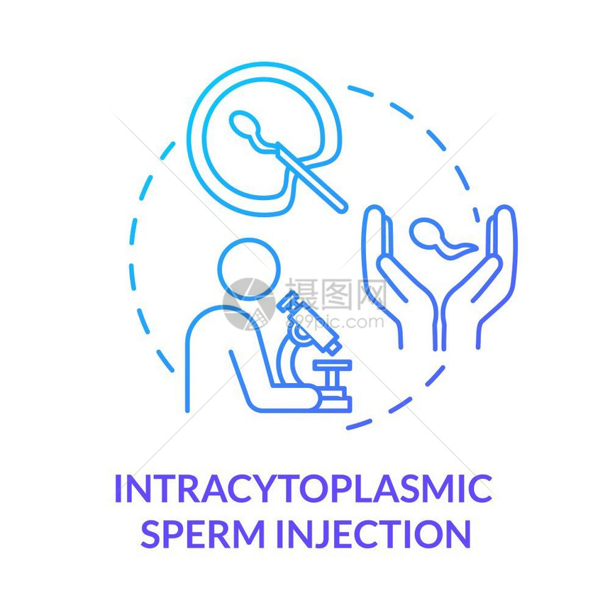 生殖技术概念细线插图矢量孤立轮廓rgb彩色绘图图片