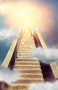 通往天堂的神圣途径天堂的阶梯背景图片