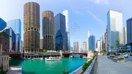 芝加哥的城市景观图片