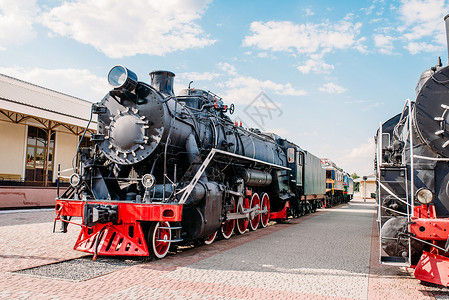 老式的蒸汽火车背景图片