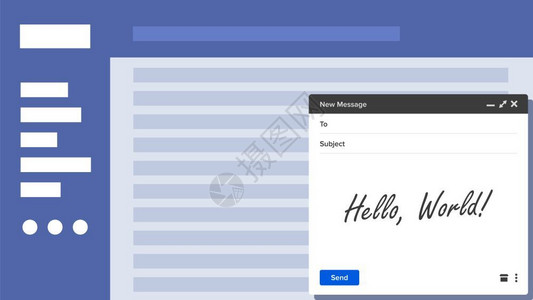 电子邮件空白模板矢量电子邮件营销现代模板net信件邮插图网站信函联系表网络界面背景图片