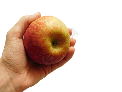 手里的苹果背景图片