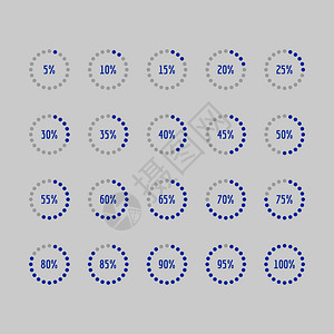 百分比圆环图pie图表圆形装货百分比图进度百分比下载表圆环设计插画
