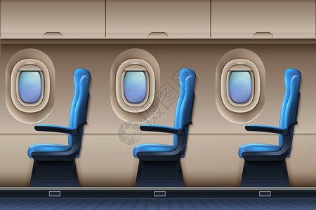 客机座位客机内车座轮椅和车插画