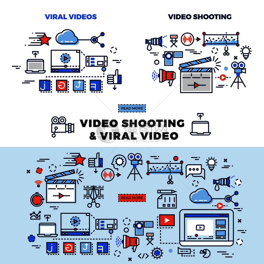 视频和拍摄信息网页互联营销视频图片