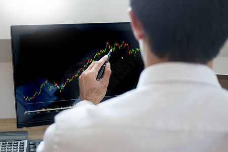 金融中介人研究证券交易统计讨论算机监测商业投资企家贸易概念技术高清图片素材