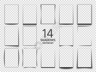 纸页上的矩形影子框3d透明阴影效果透明效果矢量说明透阴影效果图片
