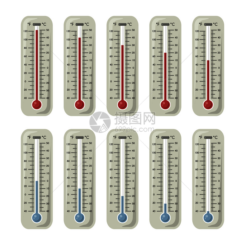 温度计矢量元素图片