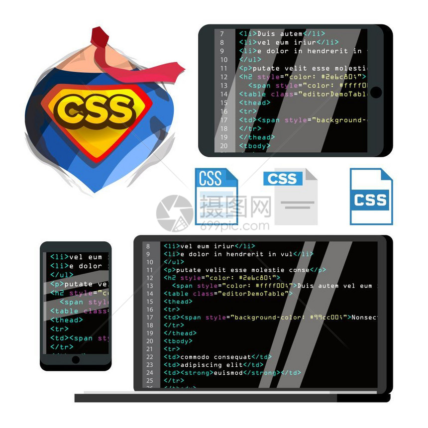 cs编程语言矢量平板插图集cs编程语言矢量平板插图集图片