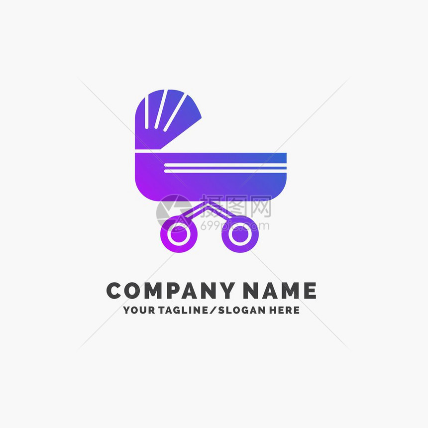 泰利婴儿孩子童推车婴紫色商业标识模板位置为标签栏矢量eps10抽象模板背景图片