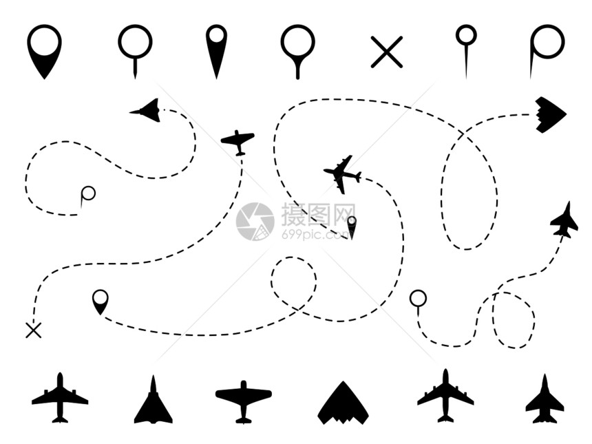 飞机绕行路线规划图片