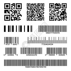 超级市扫描码条和克工业价格黑色标签实事求是的孤立矢量集条码超市扫描条和克工业价格标签孤立的矢量集背景图片