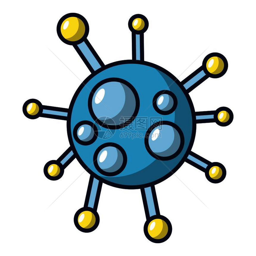 圆形细菌图象圆形细菌矢量图象插用于网络设计卡通风格图片